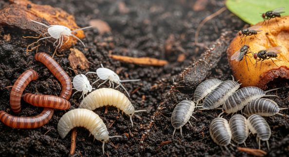 Quels insectes sont bénéfiques ou nuisibles dans un composteur ?