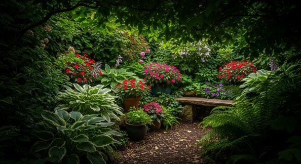 Créer un coin d’ombre fleuri : sélection de plantes adaptées et conseils de plantation