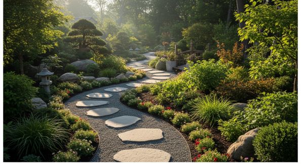 Créer une allée de jardin esthétique et pratique avec des pas japonais